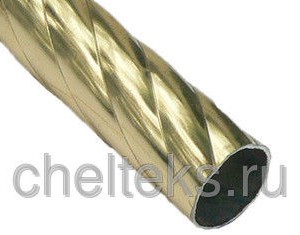 Карниз метал. труба фигурная D19-3.0 золото (20 шт/уп)